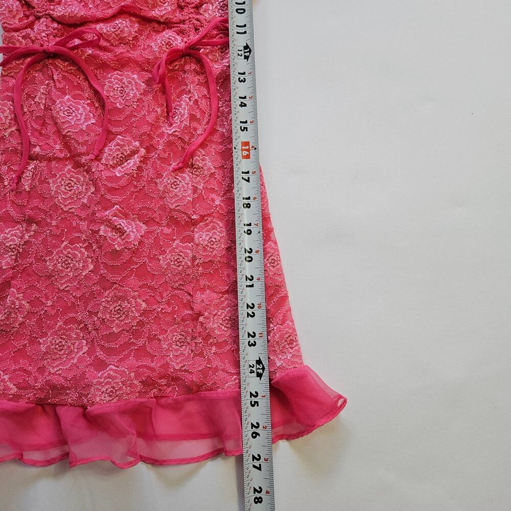 Y2k Victoria's Secret Slip Dress Pink Lace Coquette - XS - Picture 5 of 6